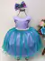 Vestido Infantil Princesa Ariel Lilás Tule Verde Luxo Pérola (2180LI) na internet
