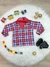 Camisa Xadrez Junino Arraiá Branco Vermelho e Azul (3506BV)