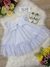 Imagem do Vestido Infantil Bebê Branco Jardim Encantado Luxo (4547BC)