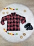 Camisa Flanelada Xadrez Junino Arraiá Preto e Vermelho (3507VH)