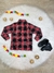 Camisa Flanelada Xadrez Junino Arraiá Preto e Vermelho (3507VH)