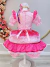Fantasia Infantil Junino Rosa Estampa Coraçõezinhos Festas (6051RS) - comprar online