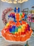 Vestido Infantil Junino Laranja Xadrez Colorido Luxo (1424LR) - comprar online