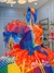 Vestido Infantil Junino Laranja Xadrez Colorido Luxo (1424LR) - comprar online