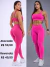 Conjunto Fitness de Poliéster Rosa Pink