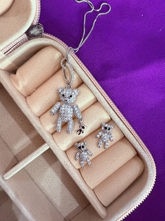Conjunto Teddy Cravejado Prata