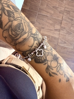 Bracelete Aço Pingentes