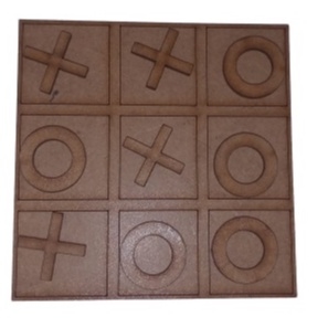 velha'Jogo da Velha em Mdf Diversão Passatempo para todas as idades 10x10cm sem pintura