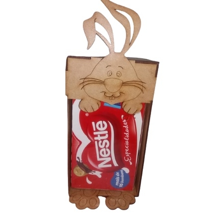 Lembrancinha de Pascoa Caixa de Coelho Porta Bom Bom MDF 3MM