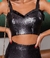 conjunto em paetês e plumas - comprar online