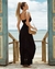 vestido longo listra poa na internet