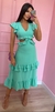 Vestido mídi azul turquesa
