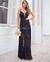 vestido longo listrado fio lurex - comprar online