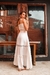 Vestido longo de crepe com gripir - loja online