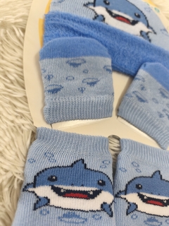 Kit Meia + Touca + Luva 0166 Tubarão - comprar online