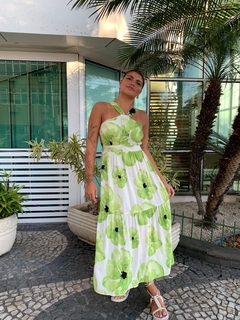 Vestido Floral Alcas Cruzadas