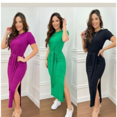 vestido canelado