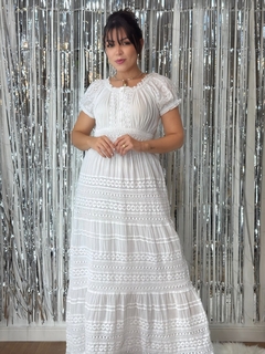 vestido longo lese algodão