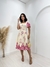 Vestido Laila bege c/Fuscia