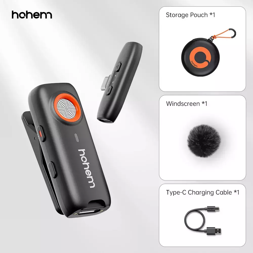 Microfone de Lapela Hohem ISteady MIC-01