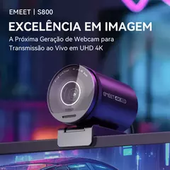 Webcam Emeet S800 4K Profissional na internet
