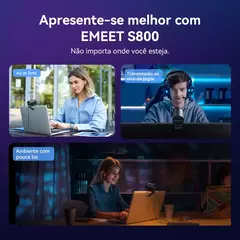 Webcam Emeet S800 4K Profissional - loja online