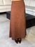 SAIA MIDI MILENA MARROM ANNA TORQUATO - Hira Store