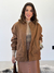 CASACO OVER SAMANTHA MARROM CLARO ANNA TORQUATO - comprar online