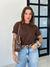 TSHIRT ELIZE MARROM - comprar online