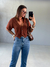 BLUSA BETANIA MARROM ANNA TORQUATO na internet