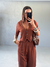 BLUSA BETANIA MARROM ANNA TORQUATO - Hira Store