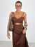 VESTIDO THASSIA MIDI MARROM ANNA TORQUATO - comprar online