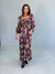 VESTIDO JORGINA ESTAMPADA MARROM ANNA TORQUATO na internet