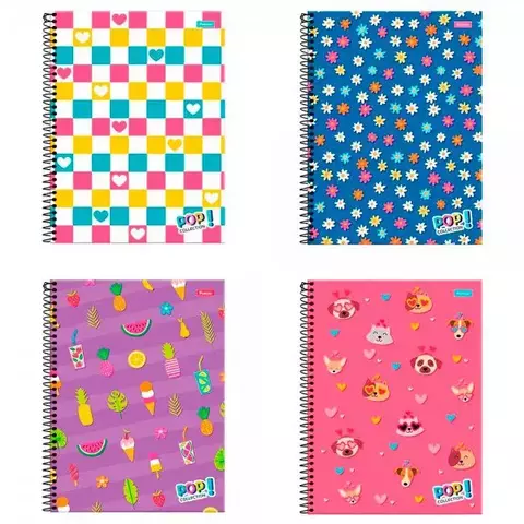 Caderno universitário POP COLLECTION 10 matérias - Foroni