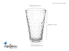 Vaso NOA Burbujas 400mL Trago Largo Rigolleau X12UNI en internet