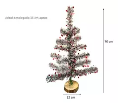 Arbol De Mesa Nevado Pelotitas Navidad - comprar online