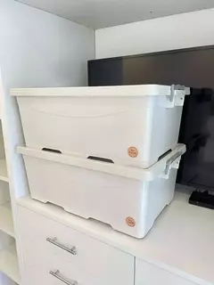 Caja Organizadora Apilable 55 Lts C/tapa Y Ruedas Ecofriendly - comprar online