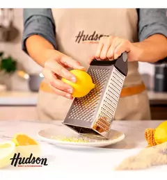 Rallador Acero Inoxidable 4 Caras Mango Plastico Hudson - 4K HOME - TIENDA MAYORISTA