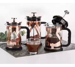 Cafetera Embolo De Vidrio Forma Triangulos