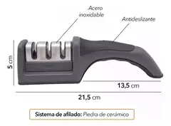 Afilador De Cuchillos 3 Tiempos Hudson Base Antideslizante - comprar online