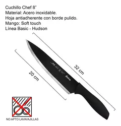 Cuchilla 8" Hudson Linea Basic en internet