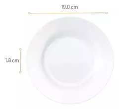 Plato Postre Menu Nadir Opalina Apto Microondas X12UNI - comprar online