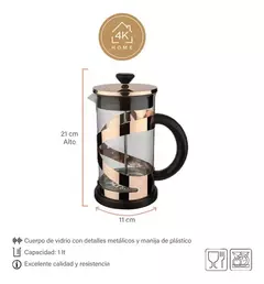 Cafetera Embolo De Vidrio Forma Triangulos en internet