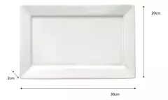 Plato Rectangular Plano bandeja Grande x12unidades - comprar online