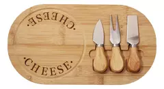 Tabla Para Queso 3 utensillos Madera