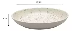 Plato Hondo Ceramica Flat Chuvisco Oxford - 4K HOME - TIENDA MAYORISTA