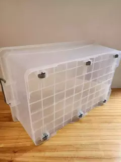 Cajon Baul Organizador Multiuso 40 lts C/Rueda y Tapa - comprar online