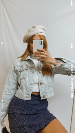 Jaqueta Cropped Jeans Vintage Hamuche