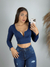 CROPPED MANGA LONGA DECOTE V - comprar online