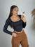 CROPPED MANGA LONGA CORSET - loja online